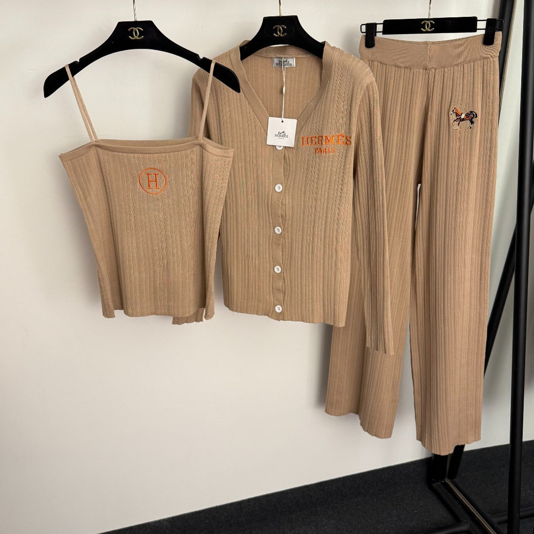 HERMES HERMES 25S KNIT THREE-PIECE VEST SET 135