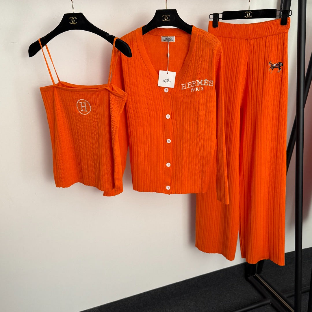 HERMES HERMES 25S KNIT THREE-PIECE VEST SET 136