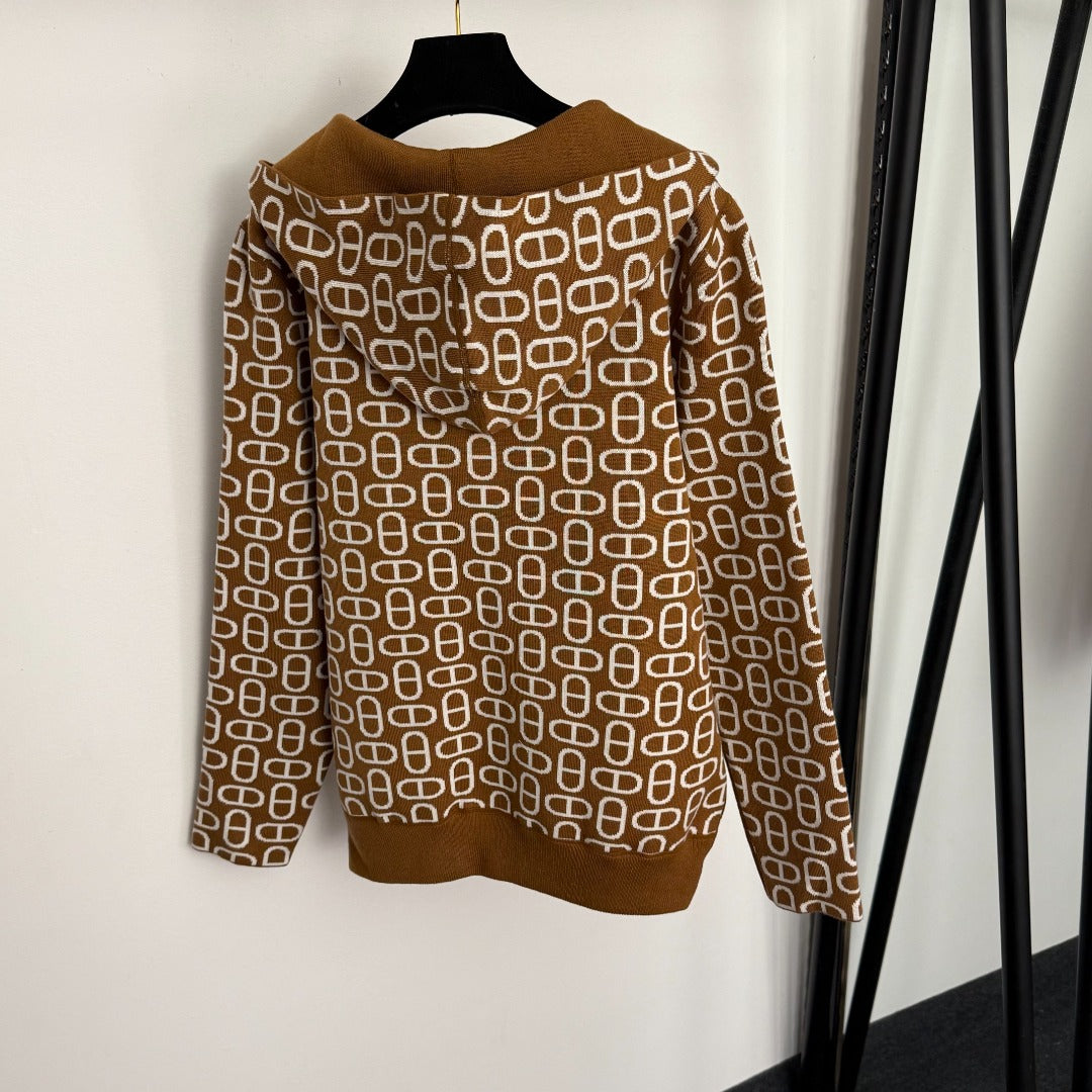 HERMES HERMES 25S REVERSIBLE CASERE SWEATER JACKET 114