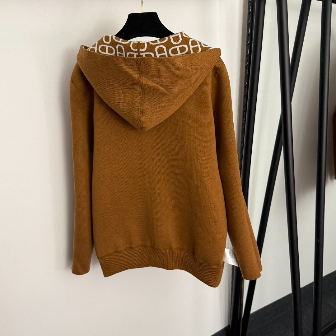 HERMES HERMES 25S REVERSIBLE CASERE SWEATER JACKET 114