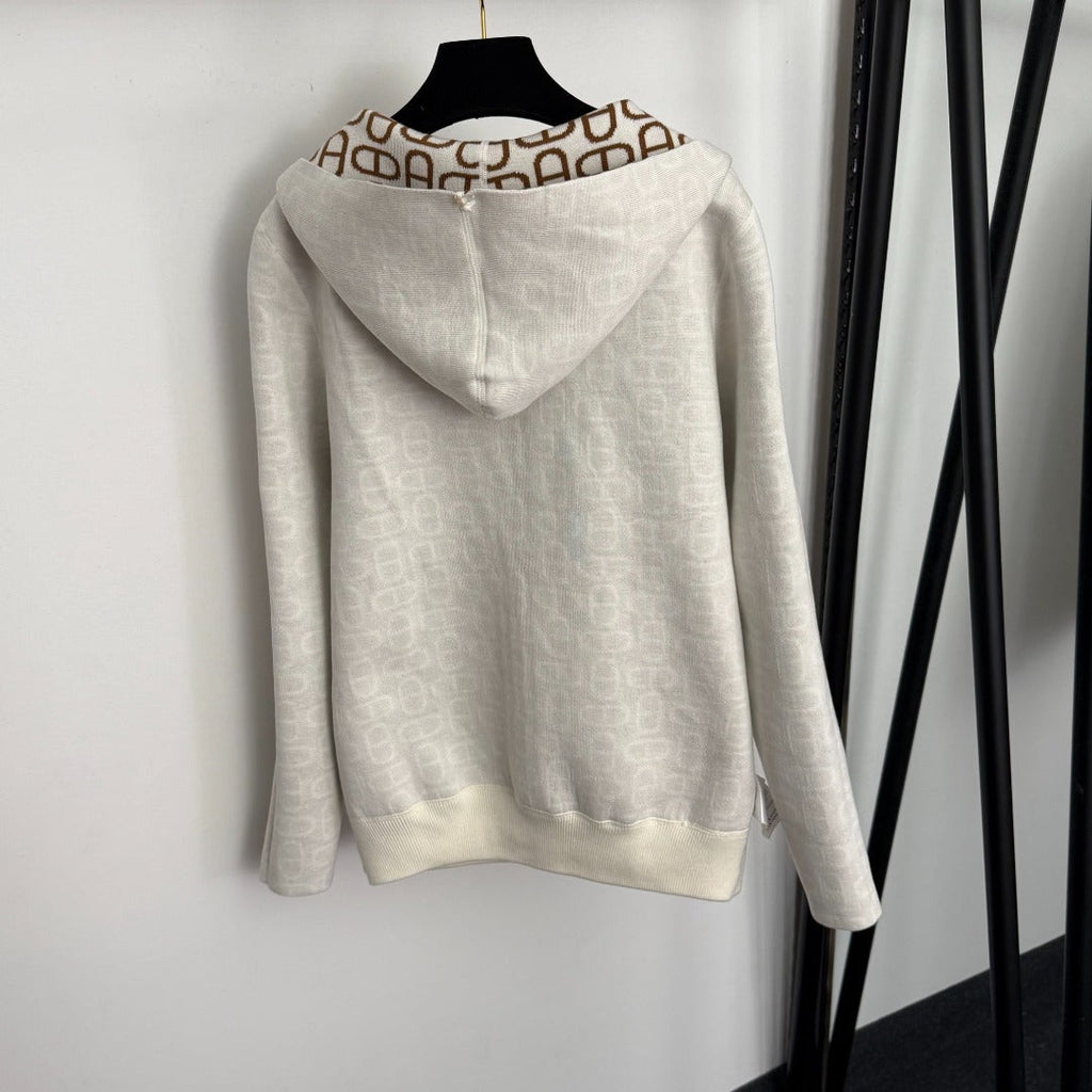 HERMES HERMES 25S REVERSIBLE CASERE SWEATER JACKET 113