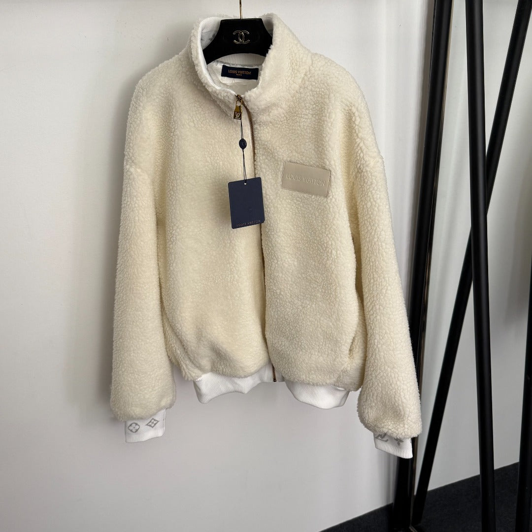 LOUIS VUITTON LV 25S STAND-COLLAR JACKET WITH SHEARLING LINING 0157