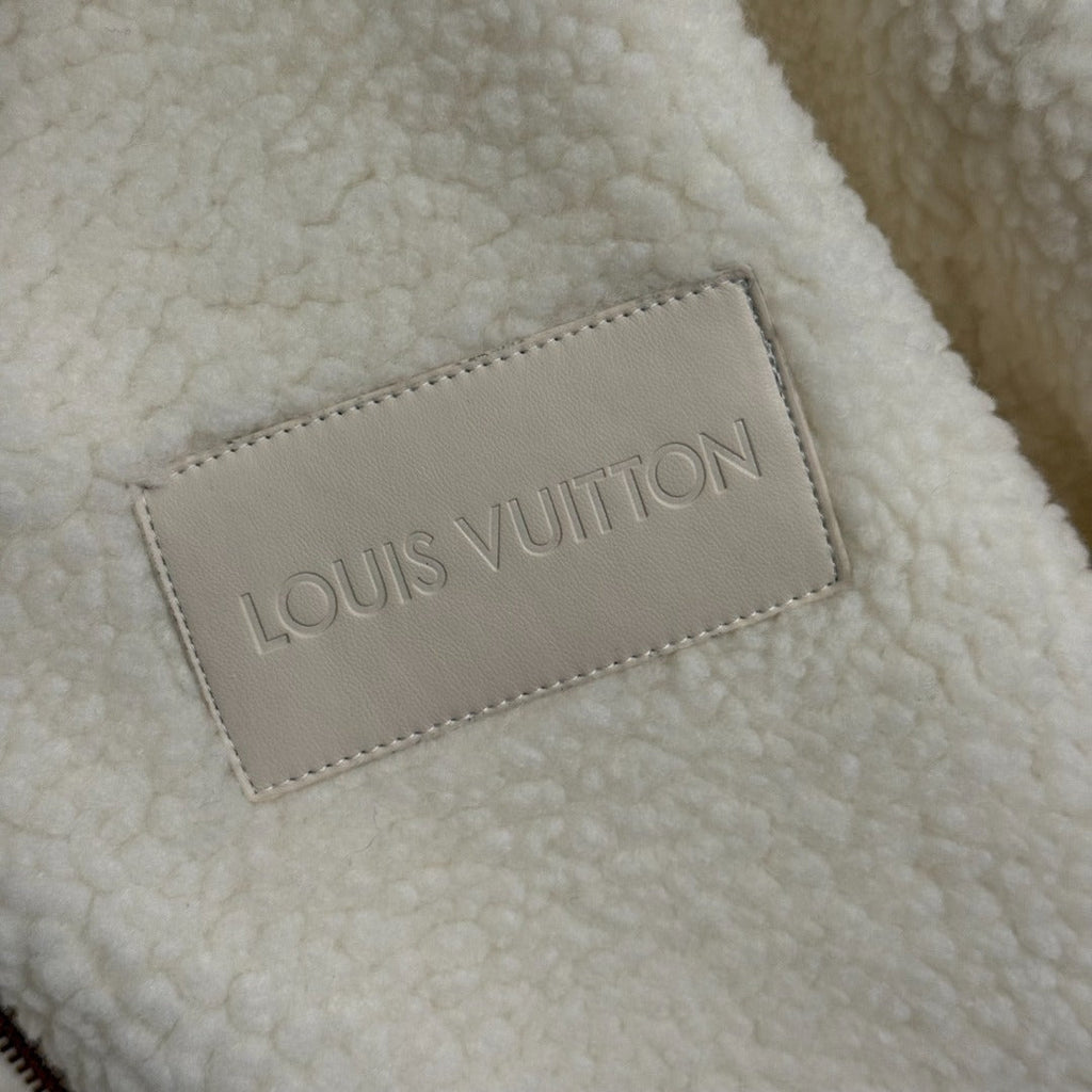 LOUIS VUITTON LV 25S STAND-COLLAR JACKET WITH SHEARLING LINING 0157