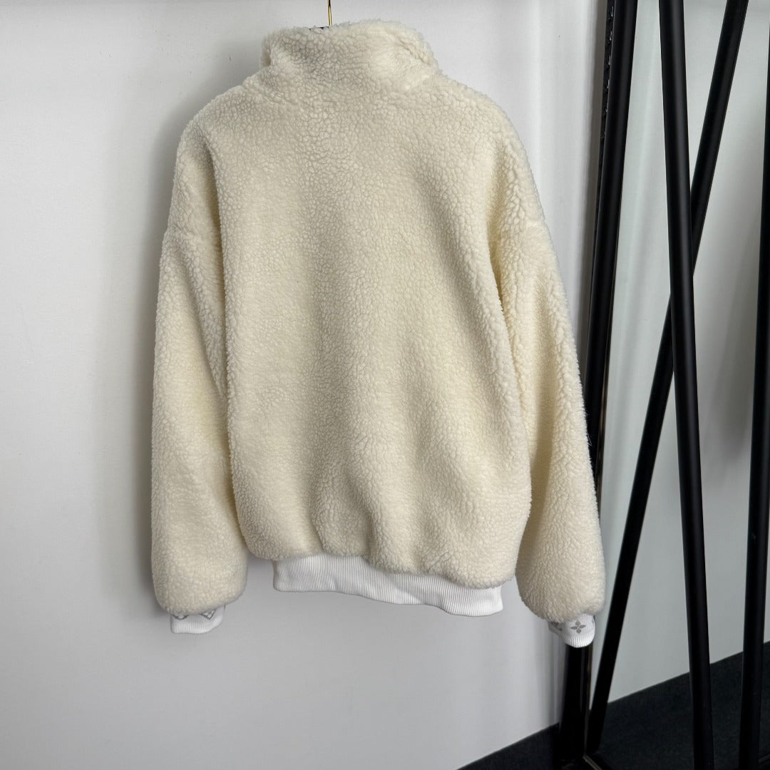 LOUIS VUITTON LV 25S STAND-COLLAR JACKET WITH SHEARLING LINING 0157