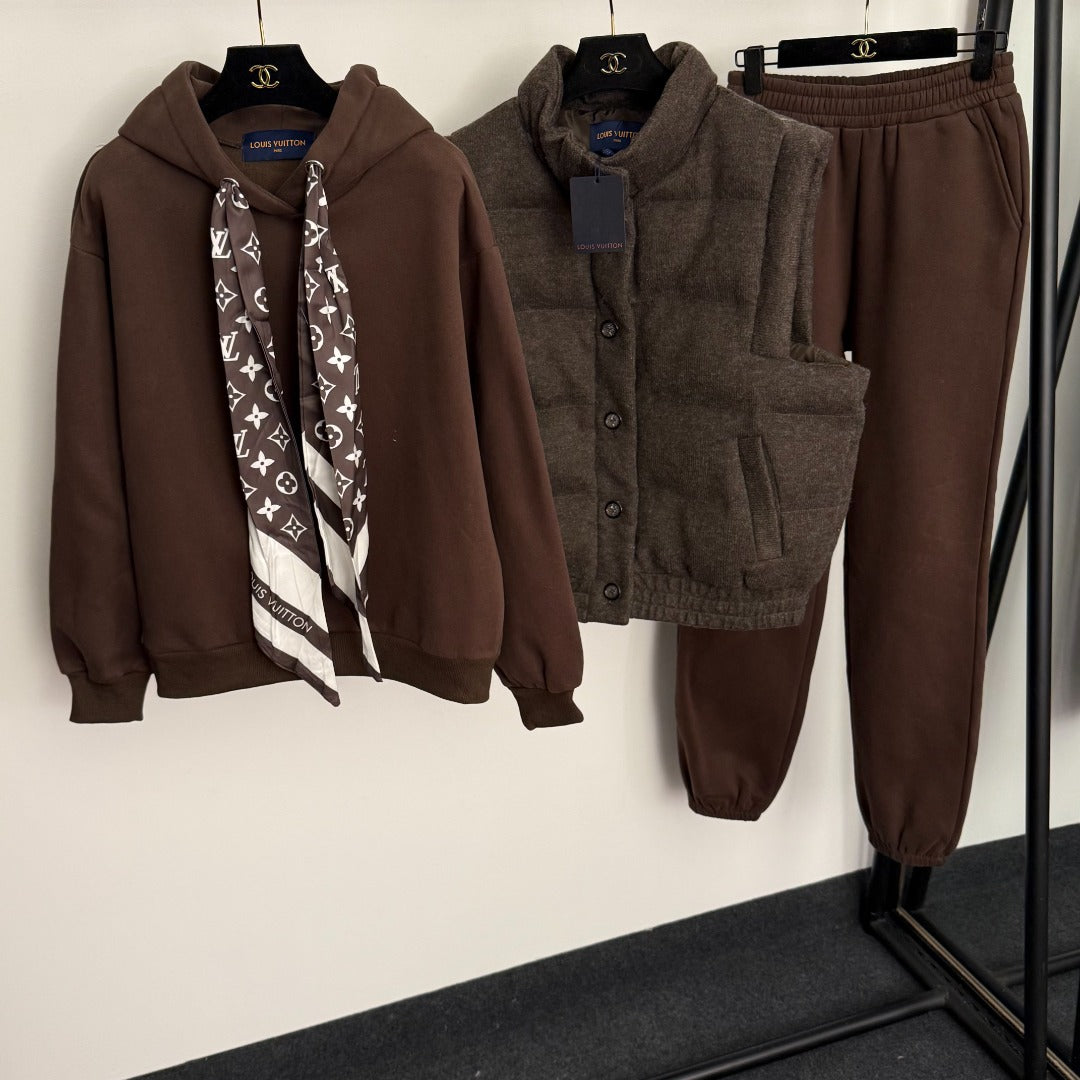LOUIS VUITTON LV 25S WARM THREE-PIECE SET 0105