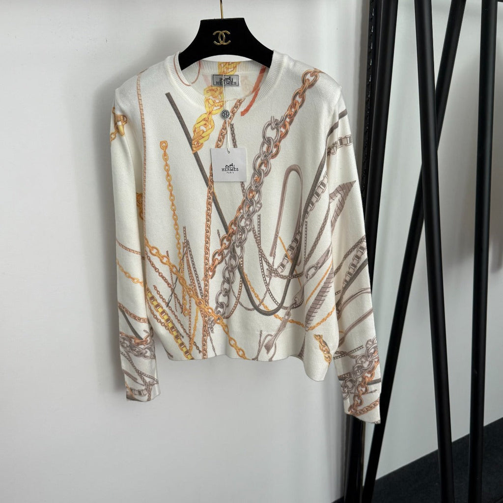 HERMES HERMES 25S LONG-SLEEVE KNIT SWEATER 272