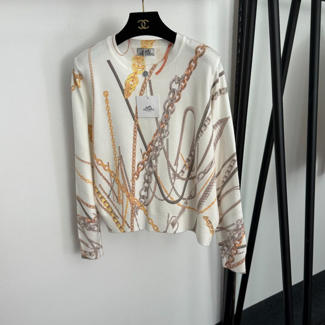 HERMES HERMES 25S LONG-SLEEVE KNIT SWEATER 272