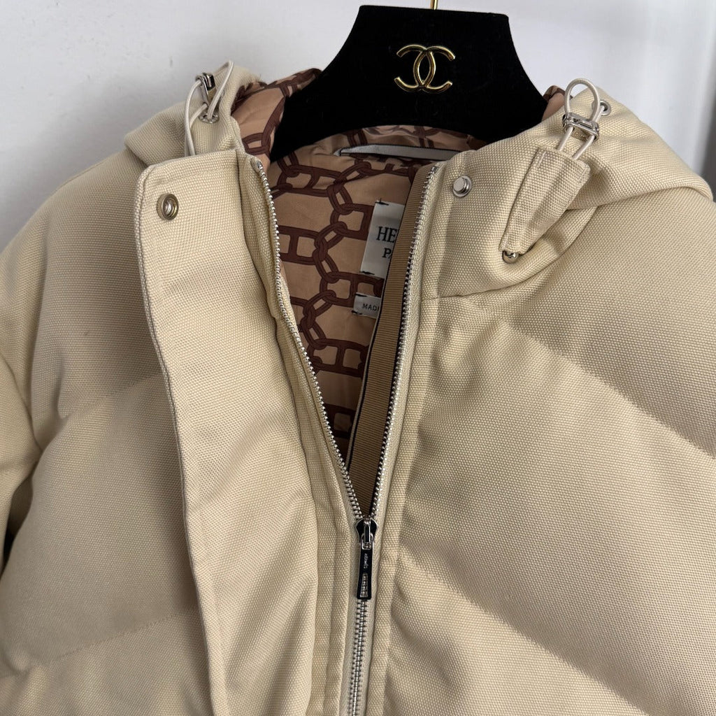 HERMES HERMES 25S HOODED LONG-SLEEVE PUFFER JACKET 428