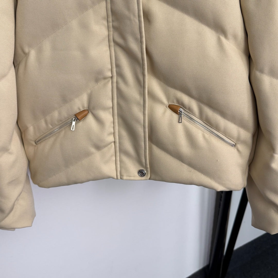 HERMES HERMES 25S HOODED LONG-SLEEVE PUFFER JACKET 428