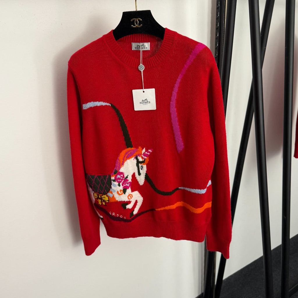 HERMES 25S LONG-SLEEVE SWEATER 370