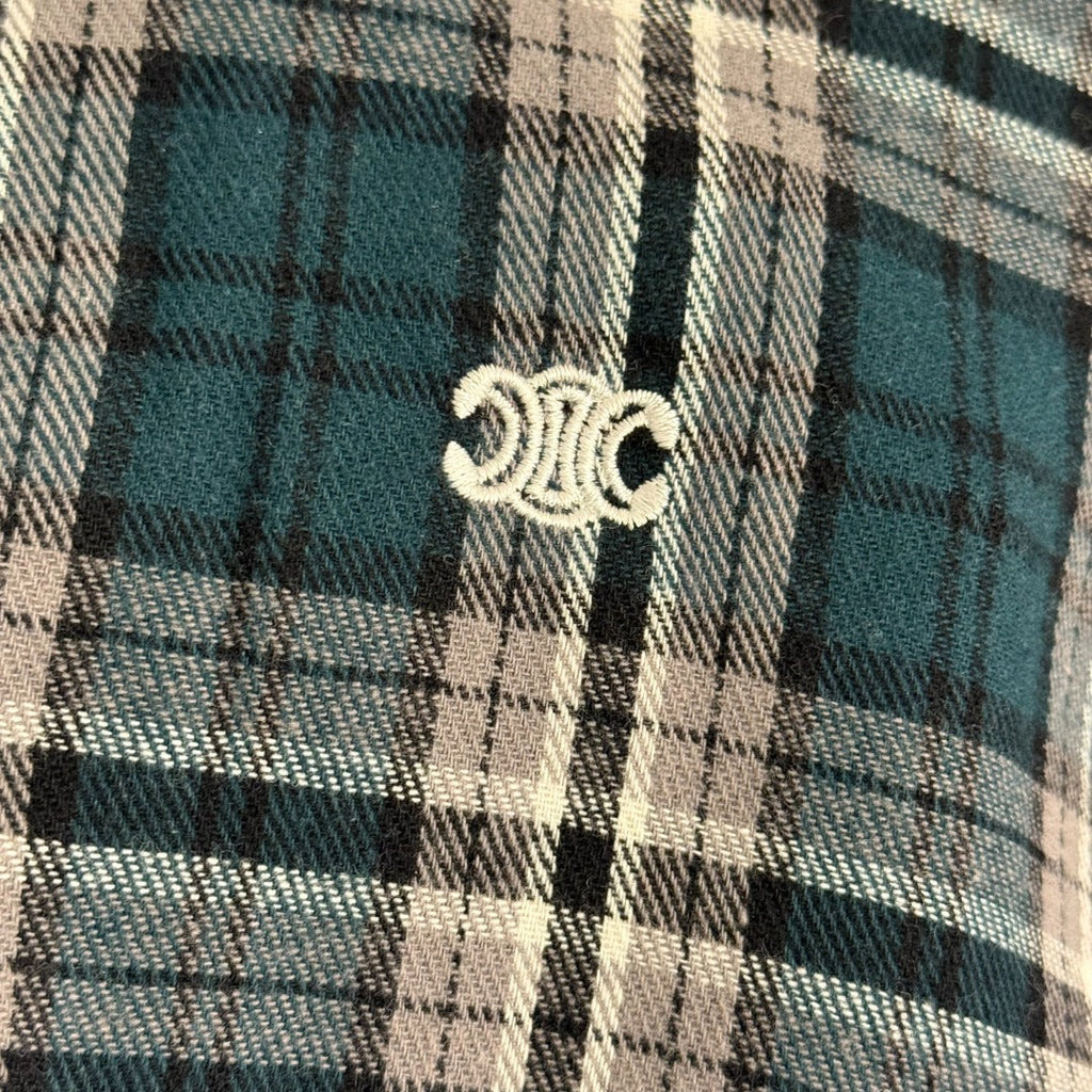 CELINE 26S LONG-SLEEVE CHECKED SHIRT STYLE 10