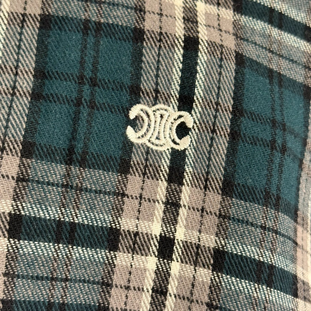CELINE 26S LONG-SLEEVE CHECKED SHIRT STYLE 10