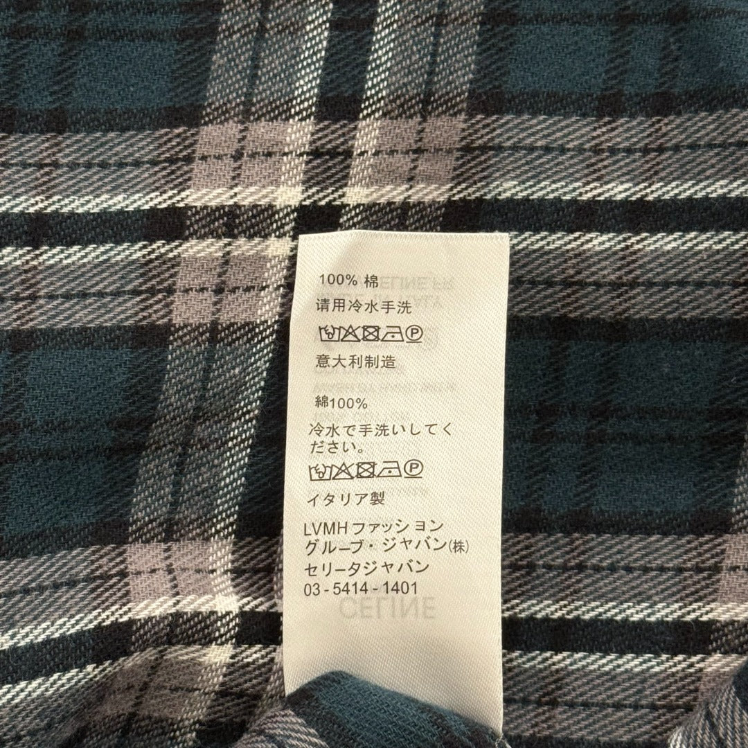 CELINE 26S LONG-SLEEVE CHECKED SHIRT STYLE 10