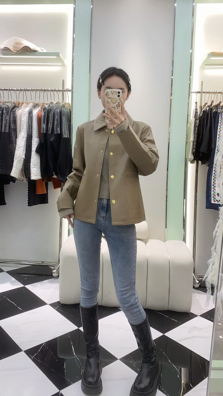 HERMES HERMES 25S SHORT SHEEPSKIN JACKET 044