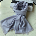 CHANEL SCARF 210 CM IN PASTEL PURPLE CASHMERE 402209