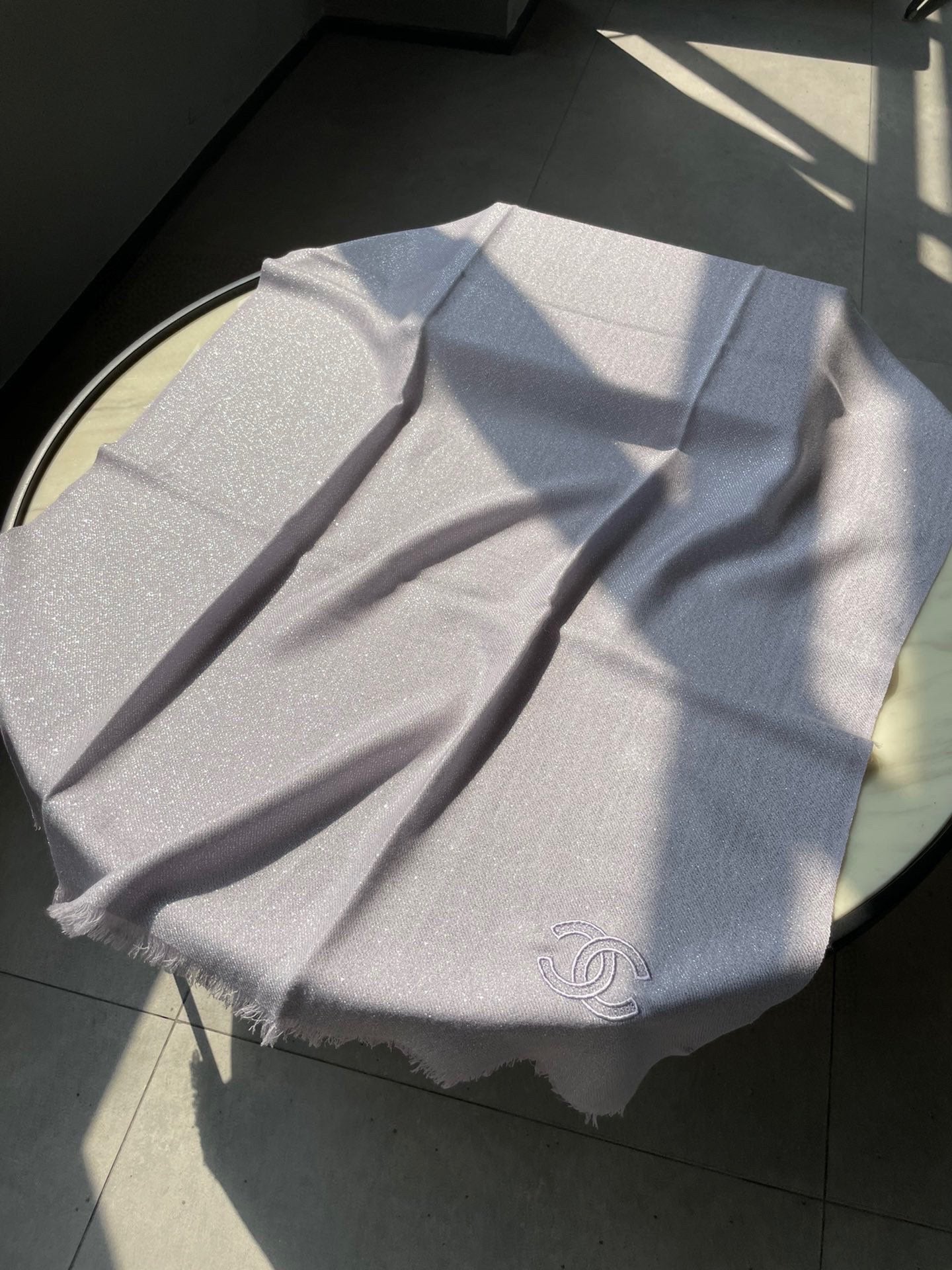 CHANEL SCARF 210 CM IN PASTEL PURPLE CASHMERE 402209