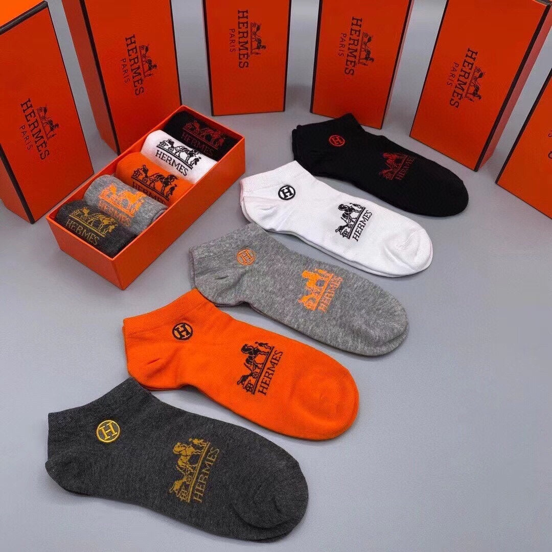 HERMES LOW-CUT SOCKS 102665 (1 BOX)