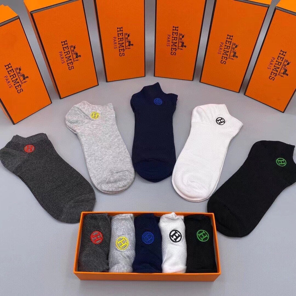 HERMES LOW-CUT SOCKS 102666 (1 BOX)