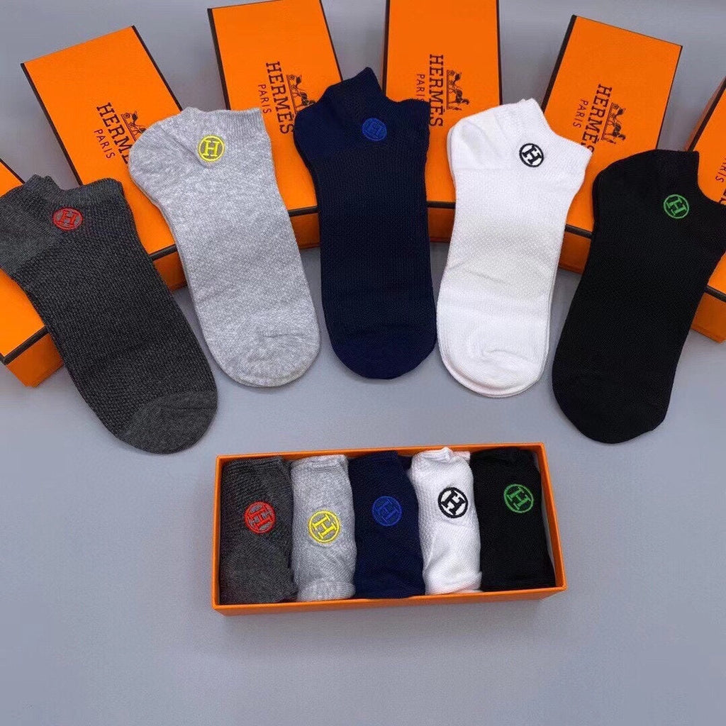 HERMES LOW-CUT SOCKS 102666 (1 BOX)