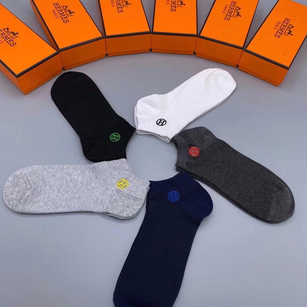 HERMES LOW-CUT SOCKS 102666 (1 BOX)