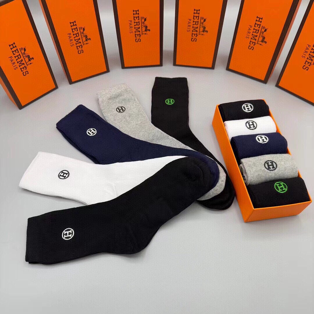 HERMES CREW SOCKS 162842 (1 BOX)