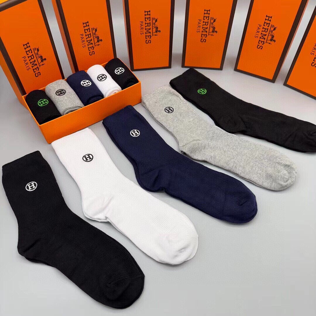 HERMES CREW SOCKS 162842 (1 BOX)