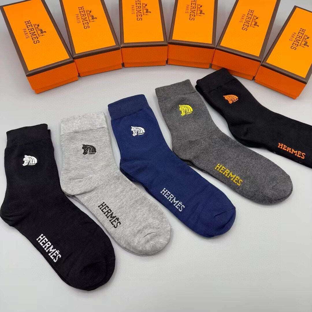 HERMES CREW SOCKS 162843 (1 BOX)