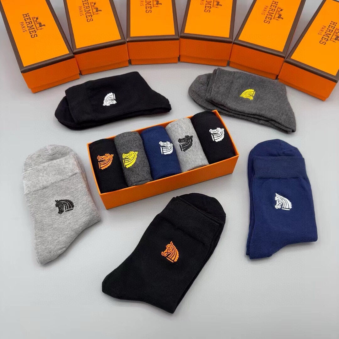 HERMES CREW SOCKS 162843 (1 BOX)
