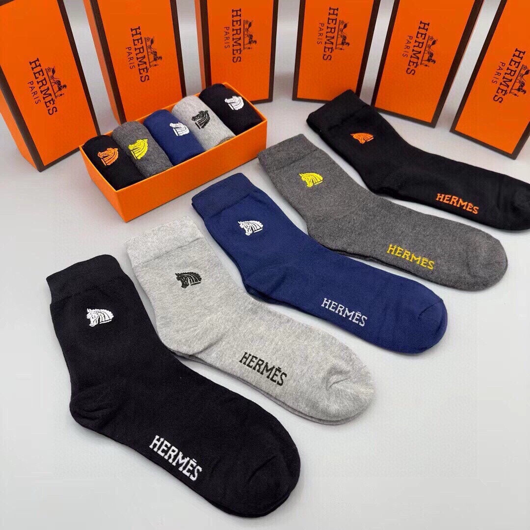 HERMES LOW-CUT SOCKS 284437 (1 BOX)