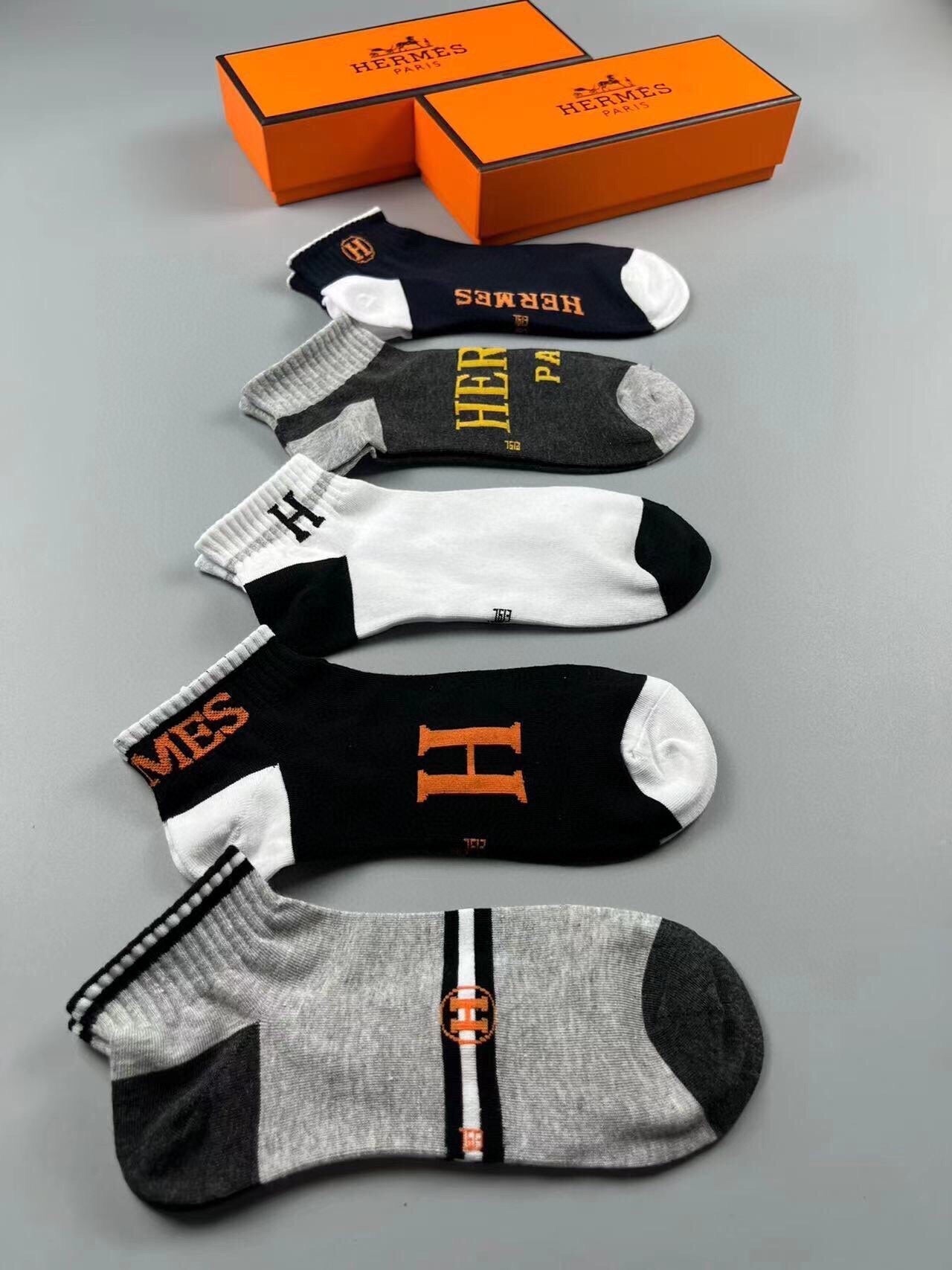 HERMES LOW-CUT SOCKS 291041 (1 BOX)