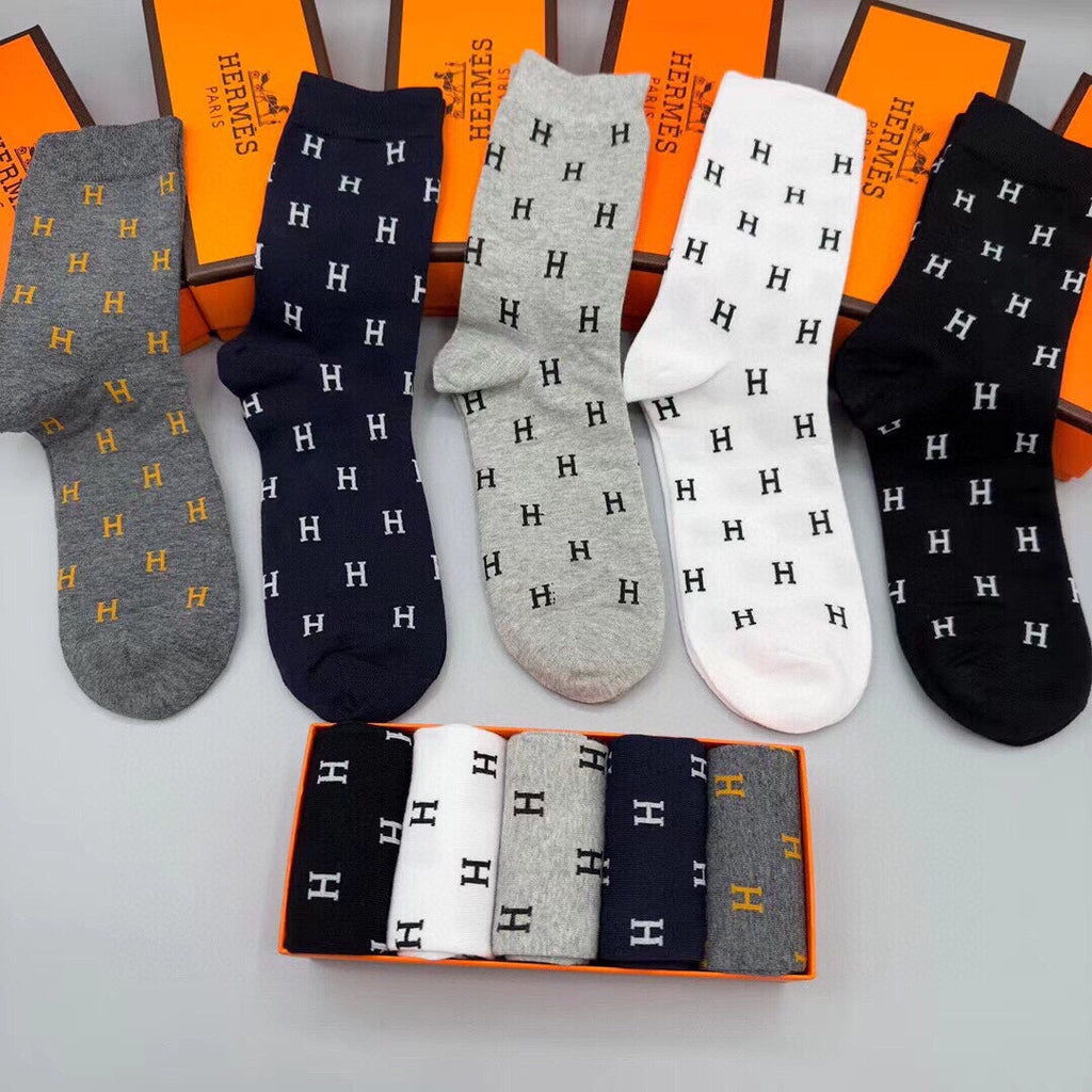 HERMES LOW-CUT SOCKS 406382 (1 BOX)