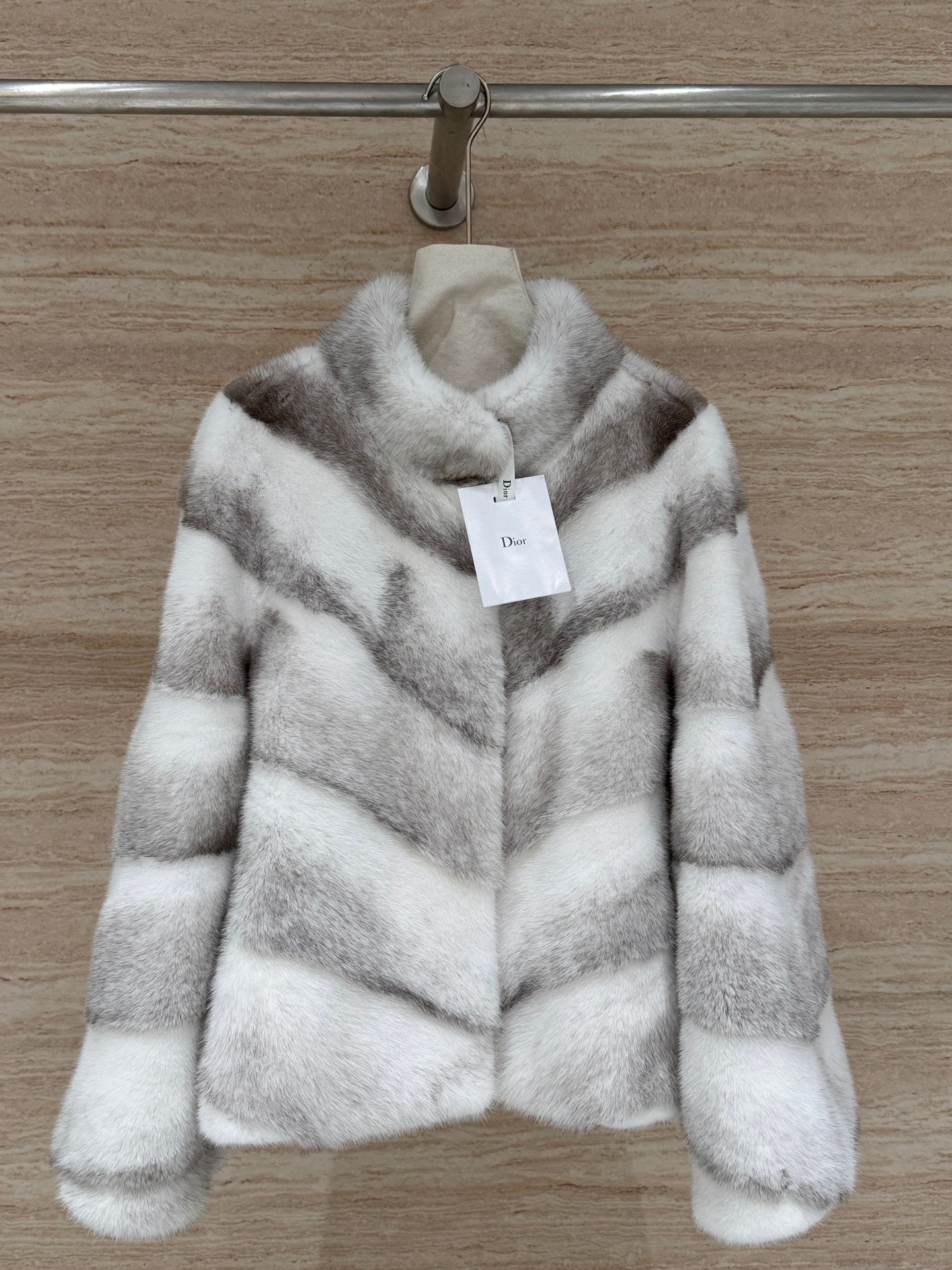 DIOR 25S STAND-COLLAR MINK FUR JACKET 778