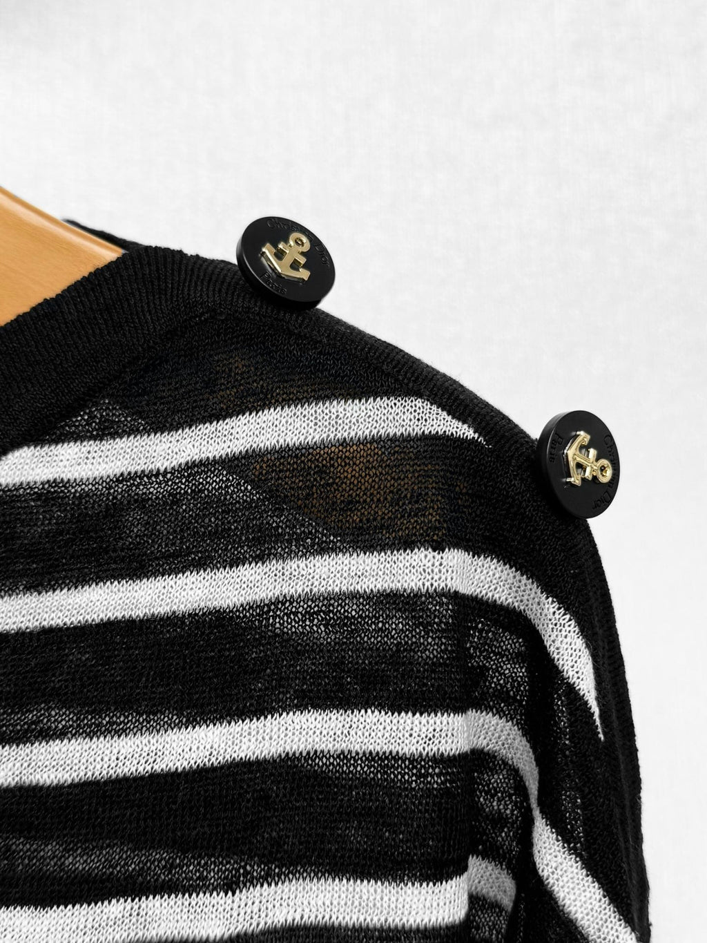 DIOR 25S OFF-SHOULDER STRIPED TOP 550