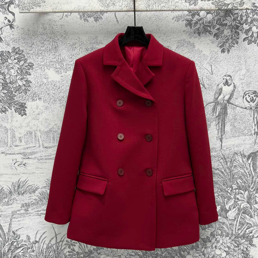 GUCCI Gucci Suit Jacket Red Wool