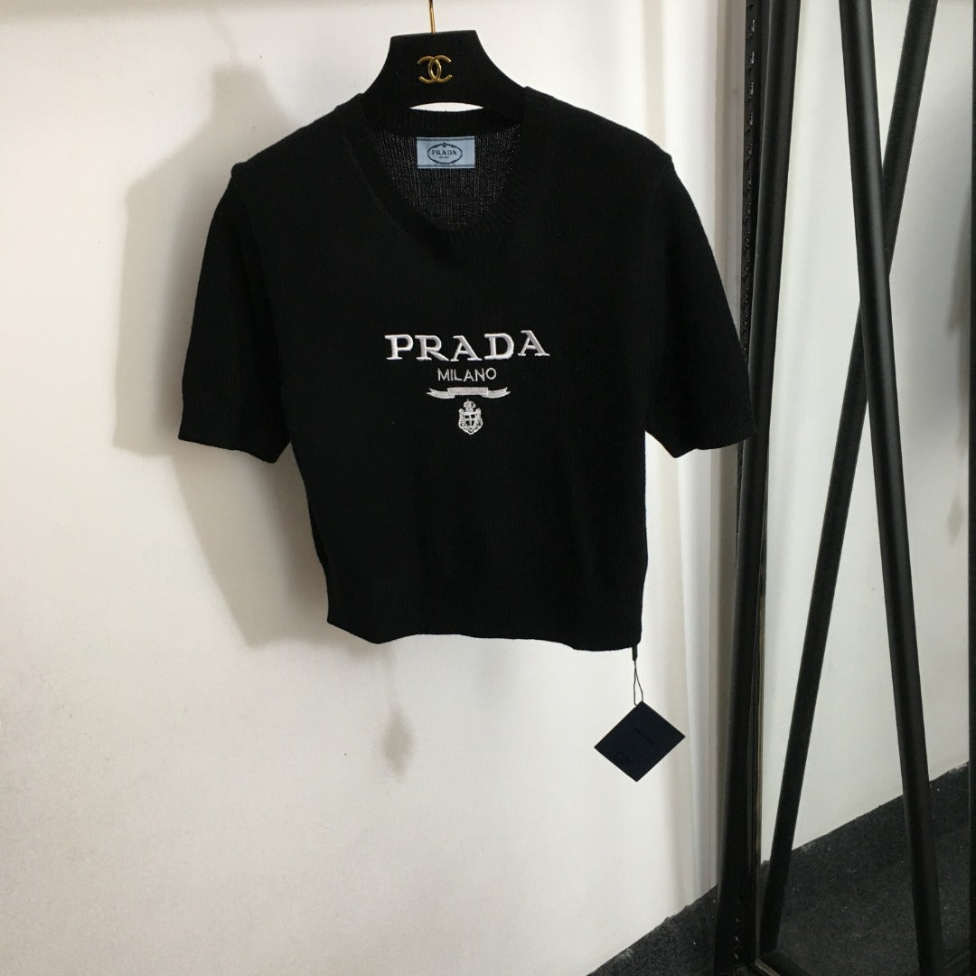 PRADA 25S SHORT-SLEEVE SWEATER 281