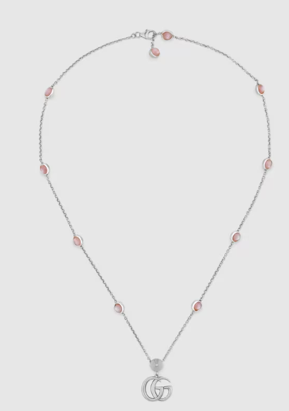 GUCCI DOUBLE G MOTHER-OF-PEARL NECKLACE