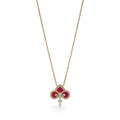 TIFFANY FLEUR DE LIS PINK GOLD DIAMOND NECKLACE