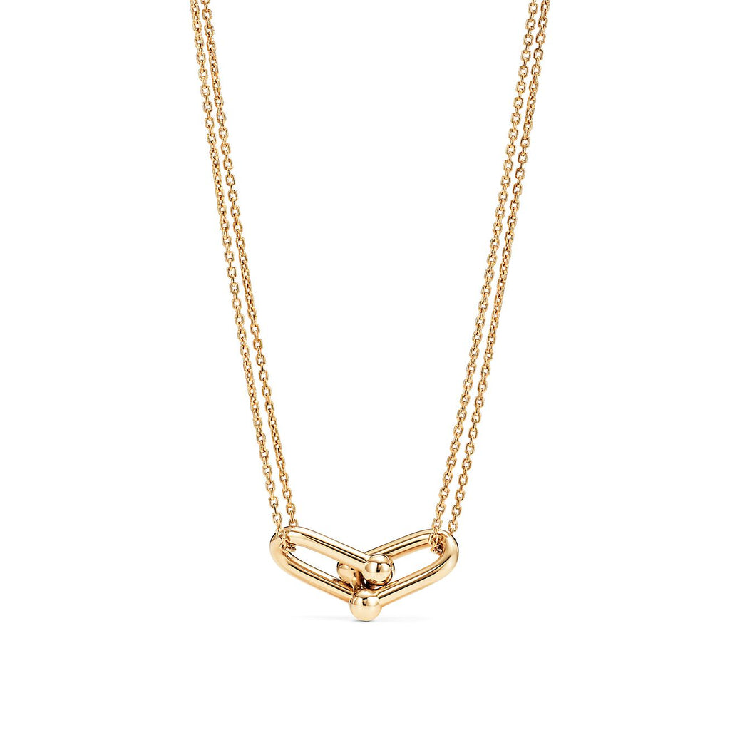 TIFFANY HARDWEAR GOLD DOUBLE LINK NECKLACE