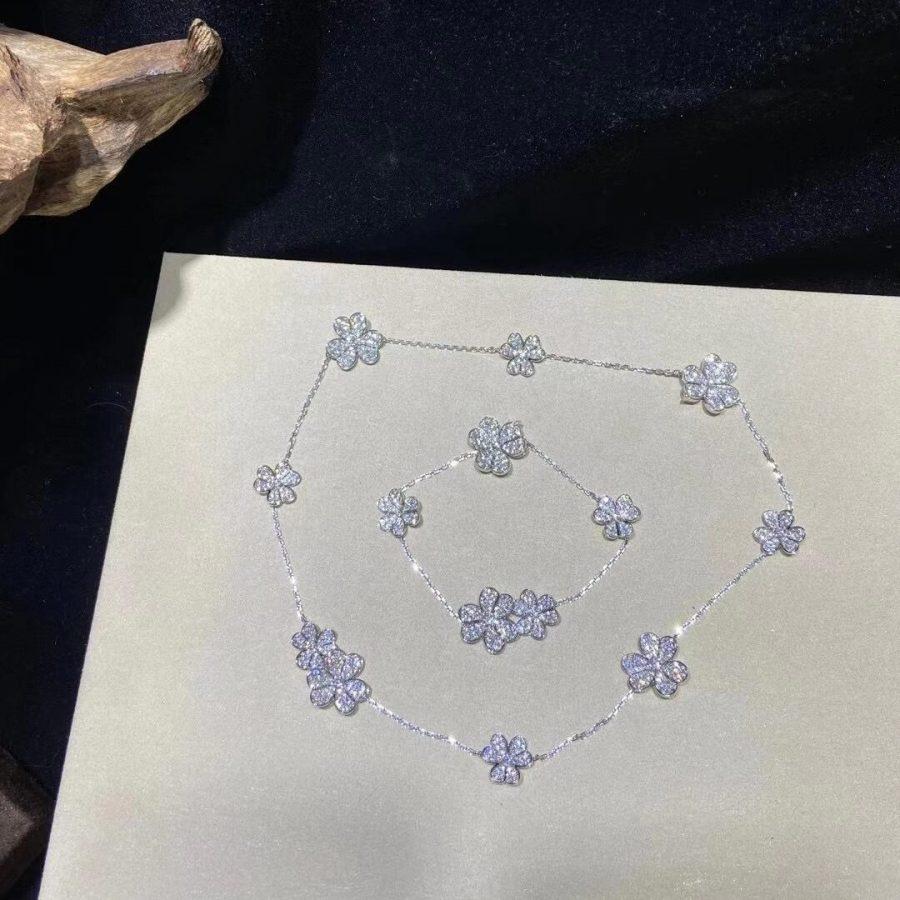 Van Cleef & Arpels FRIVOLE SILVER 5 FLOWERS BRACELET