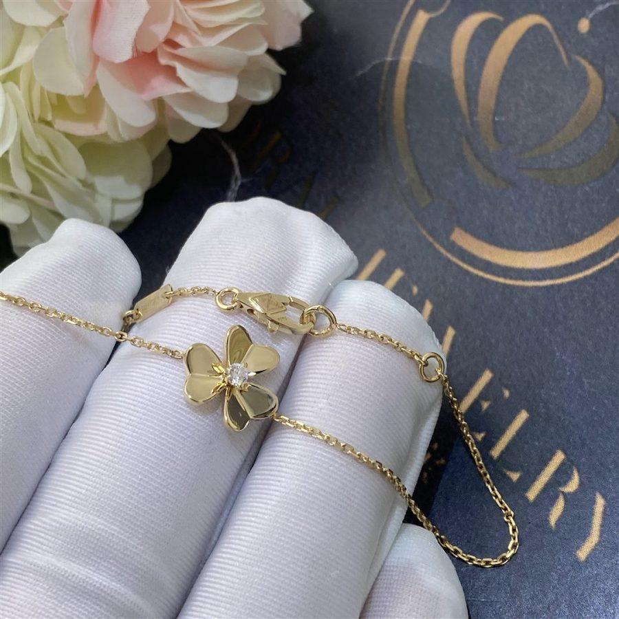 Van Cleef & Arpels FRIVOLE GOLD FLOWER BRACELET