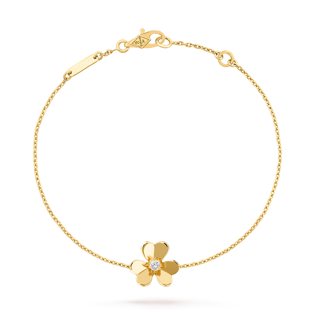 Van Cleef & Arpels FRIVOLE GOLD FLOWER BRACELET
