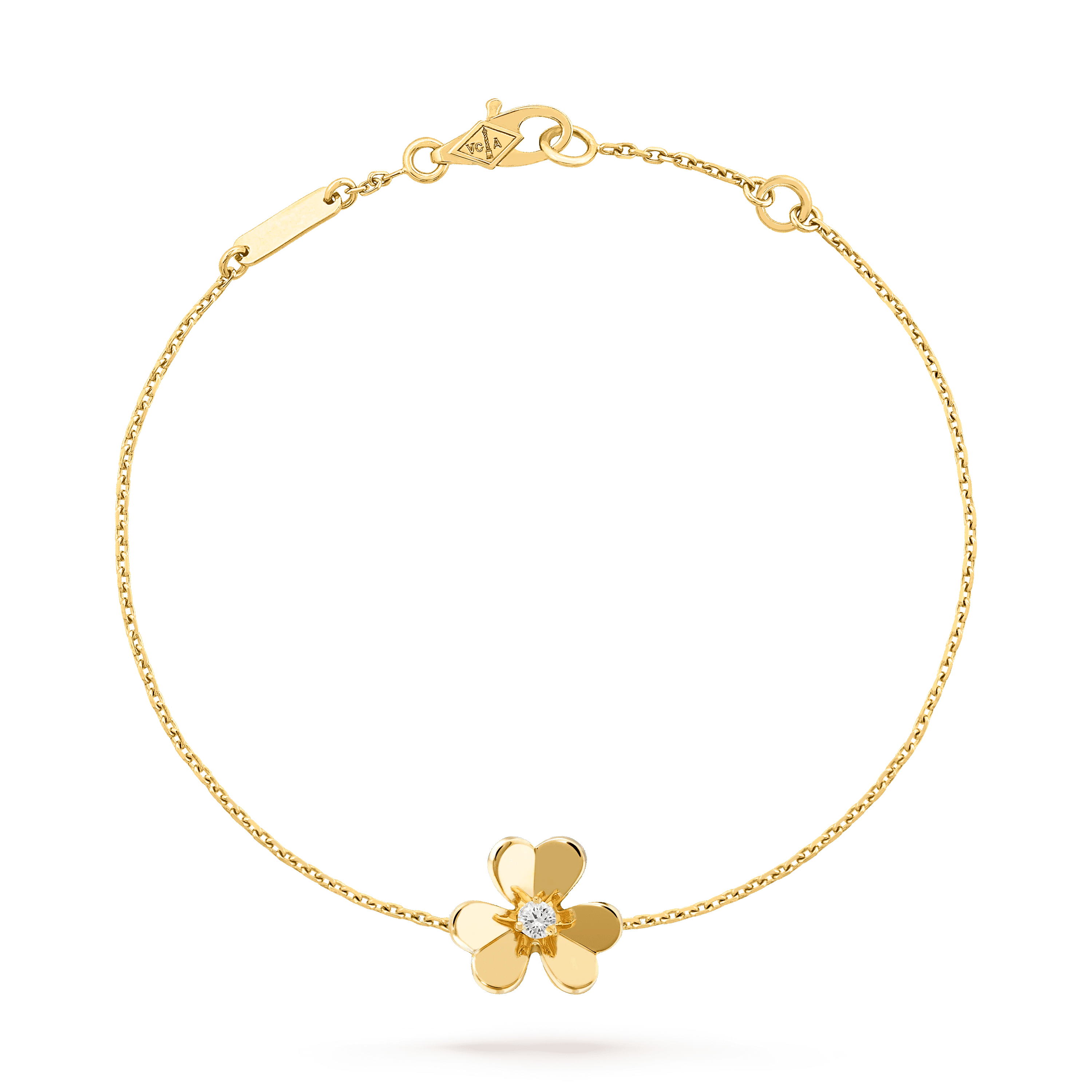 Van Cleef & Arpels FRIVOLE GOLD FLOWER BRACELET