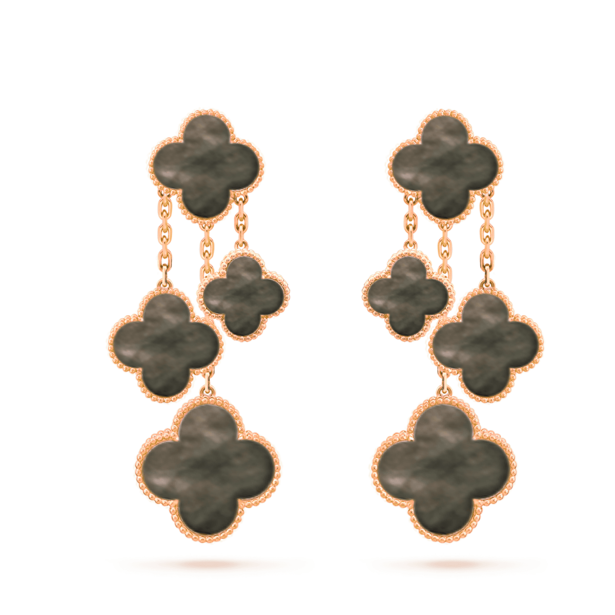 Van Cleef & Arpels CLOVER DARK MOP 4 MOTIFS PINK GOLD