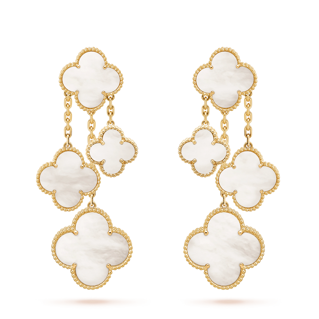Van Cleef & Arpels CLOVER WHITE MOP 4 MOTIFS GOLD