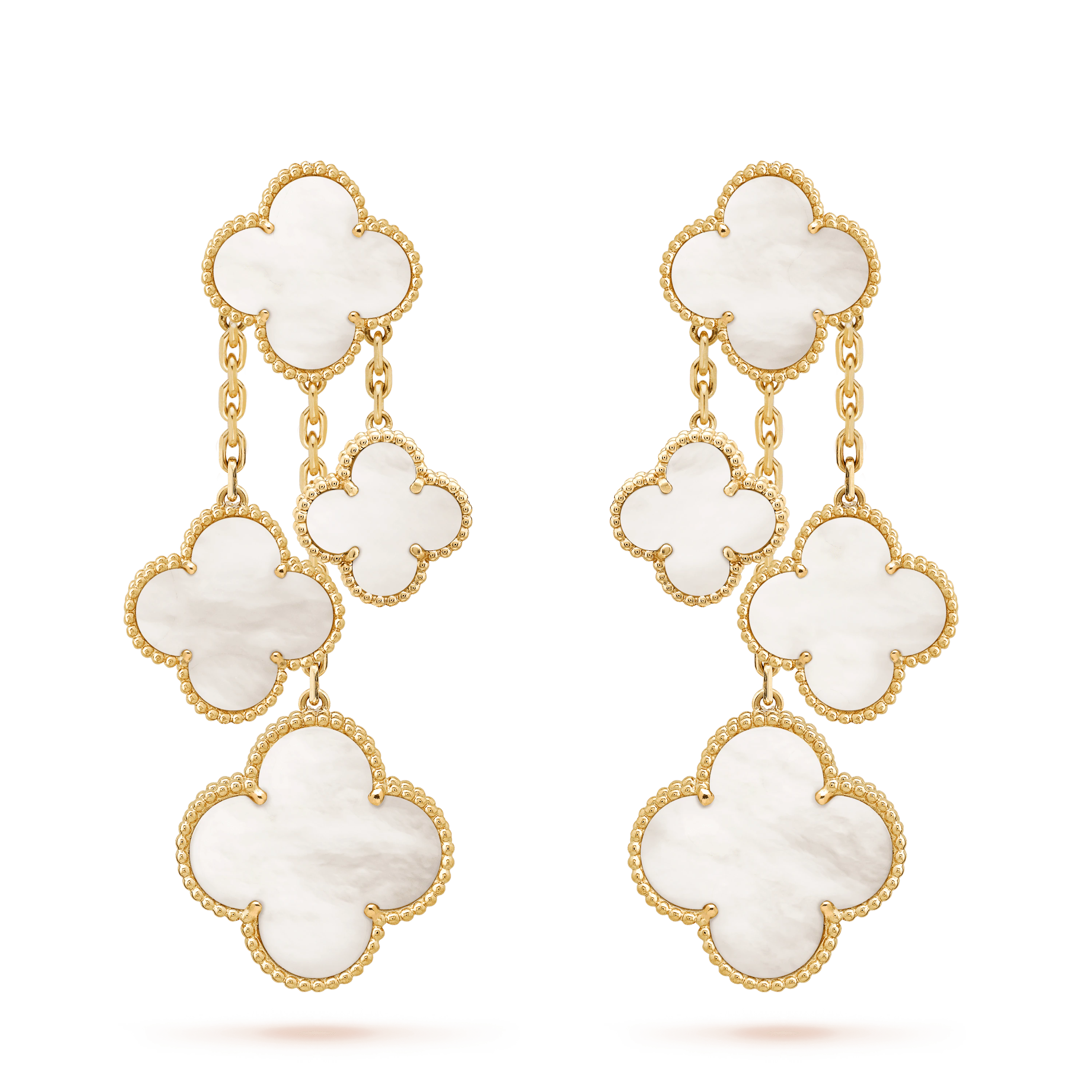 Van Cleef & Arpels CLOVER WHITE MOP 4 MOTIFS GOLD