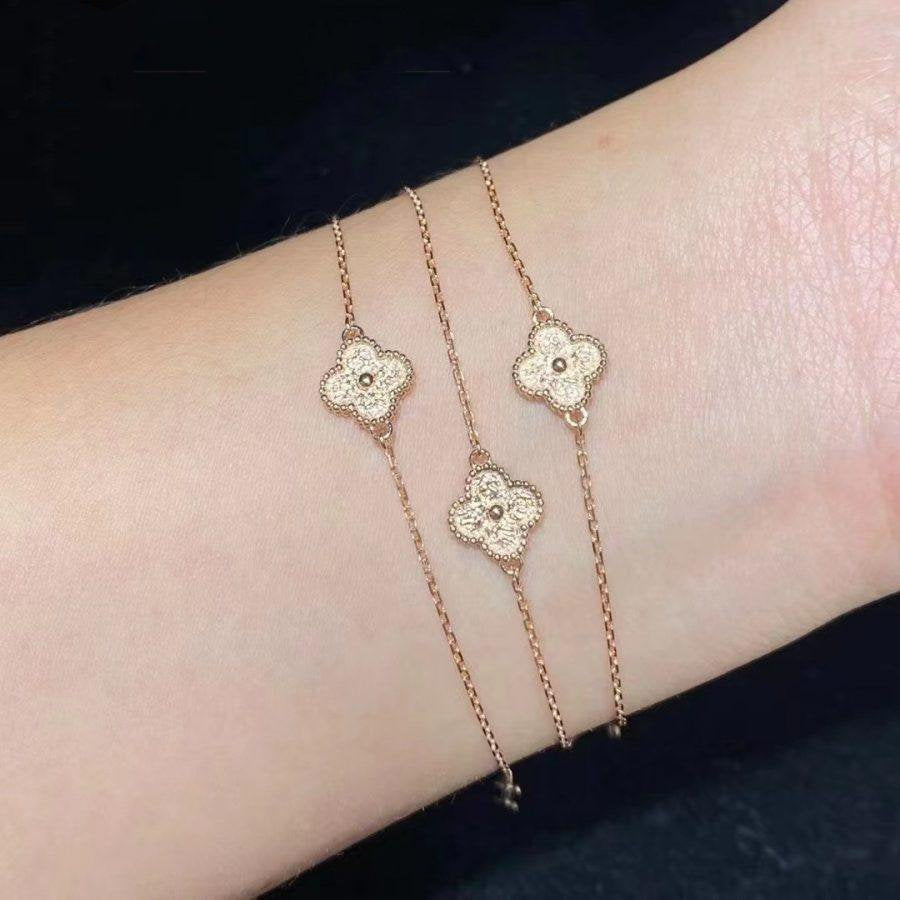 Van Cleef & Arpels CLOVER PINK GOLD BRACELET