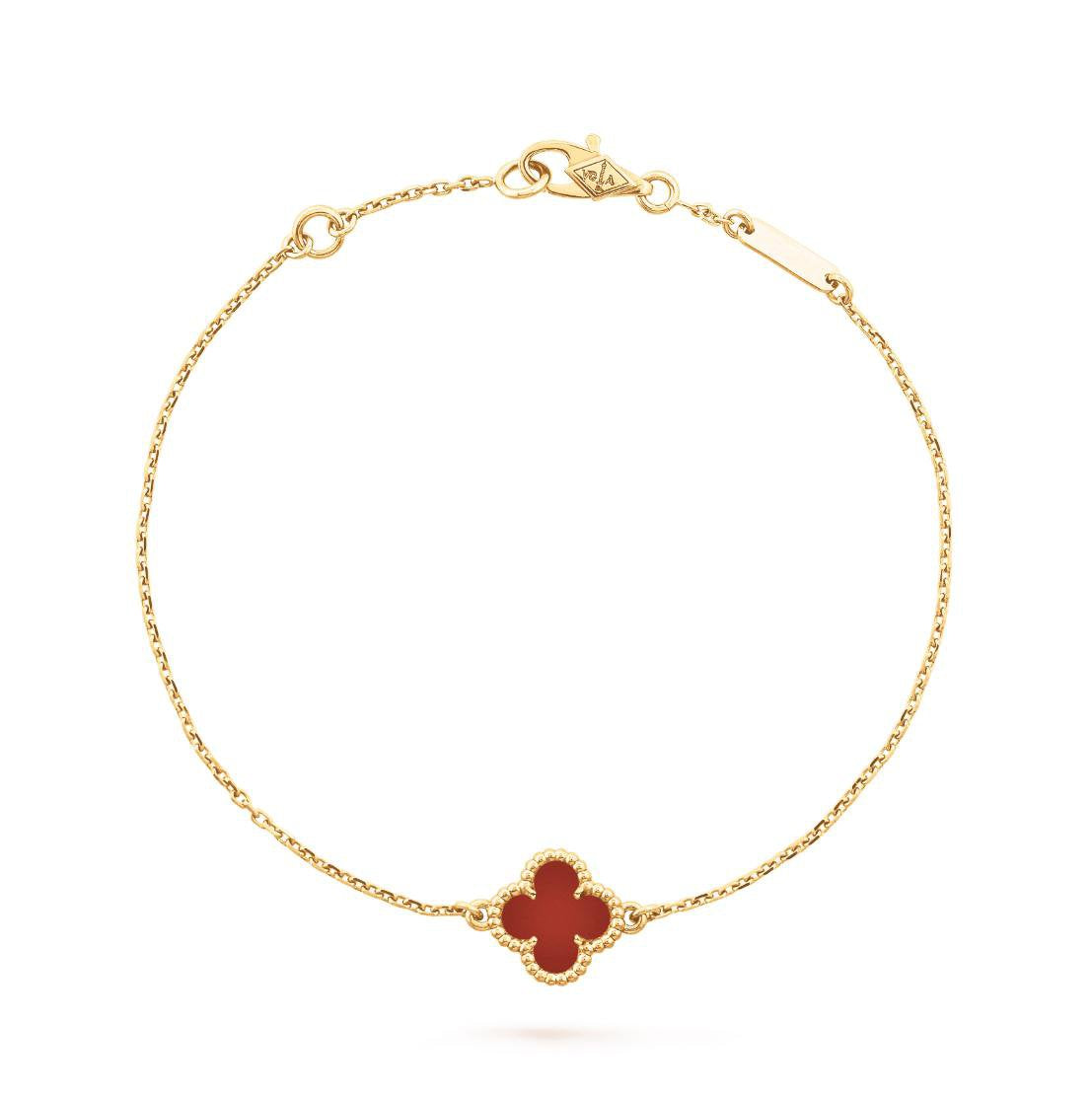 Van Cleef & Arpels CLOVER GOLD CARNELIAN BRACELET