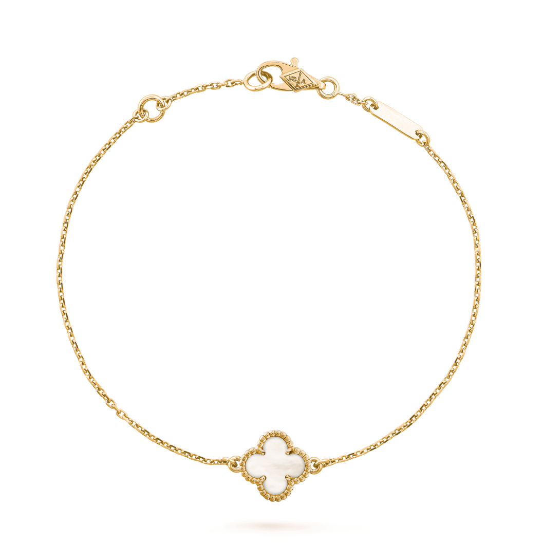 Van Cleef & Arpels CLOVER GOLD MOP BRACELET