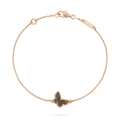 Van Cleef & Arpels BUTTERFLY ONYX PINK GOLD BRACELET