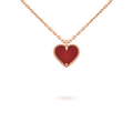 Van Cleef & Arpels SWEET CLOVER CARNELIAN HEART NECKLACE